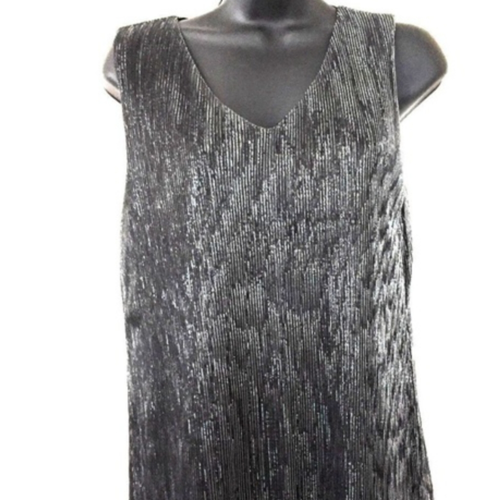 Desing history blouse black / silver